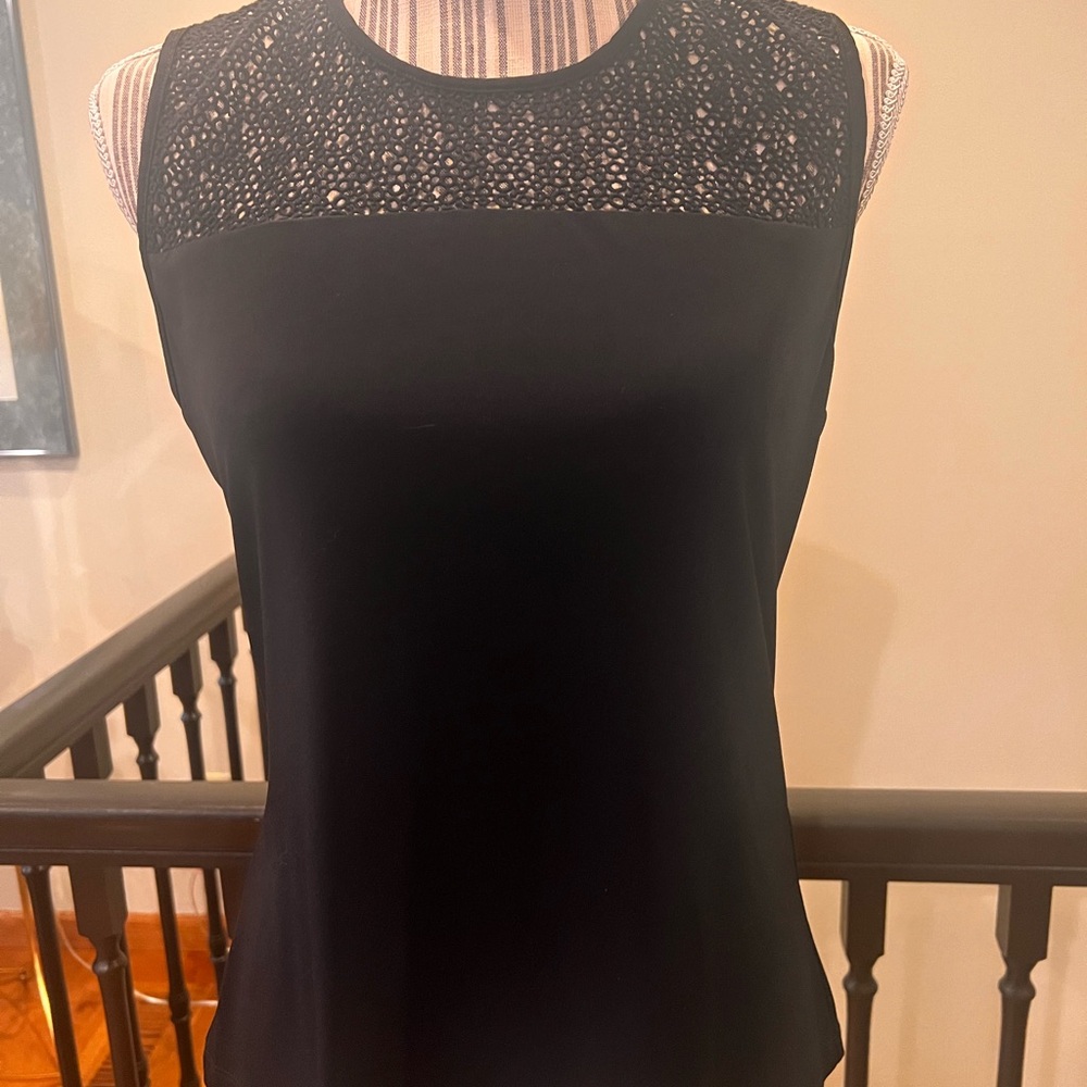 Calvin Klein Black Lace Accent Tank Top